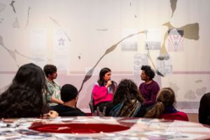 Seba Calfuqueo and Sergio Zevallos in conversation as part of&nbsp;Exercises in Transformation&mdash;Sergio Zevallos, Haus der Kulturen der Welt (HKW), 9.11.2023.&nbsp;




&nbsp;
