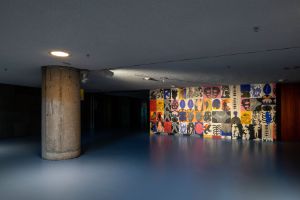Diana Ejaita, Bodies, Tales, and Landscapes. Progression III (2023), poster prints, 42 x 59.4 cm each. Courtesy of the artist. Installation view of the exhibition,&nbsp;Haus der Kulturen der Welt (HKW), 2023.
