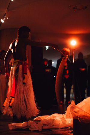 Performance by&nbsp;Euridice Zaituna Kala with Pak Ndjamena, Haus der Kulturen der Welt (HKW), 2.3.2024.
