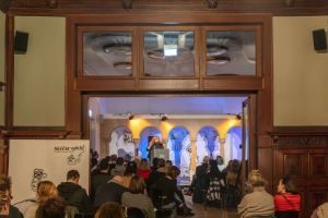 Autor*innentreffen im Literarischen Colloquium Berlin (LCB), Miruna Vlada, 2.12.2023.
