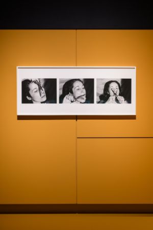 Anna Maria Maiolino, &Eacute; o que sobra (What is Left Over), aus der Serie Fotopoema&ccedil;&atilde;o (Photopoemaction) series (1974, printed 2009), Schwarz-Wei&szlig;-Digitaldruck, 58,8 &times; 148 cm (gerahmt 61 &times; 151,8 &times; 5.2 cm)
