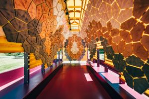 Pavilion designed by Mae-ling Lokko and Gustavo Crembil