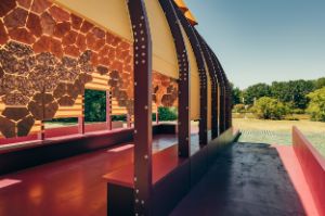 Pavilion designed by Mae-ling Lokko and Gustavo Crembil