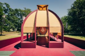 Pavilion designed by Mae-ling Lokko and Gustavo Crembil