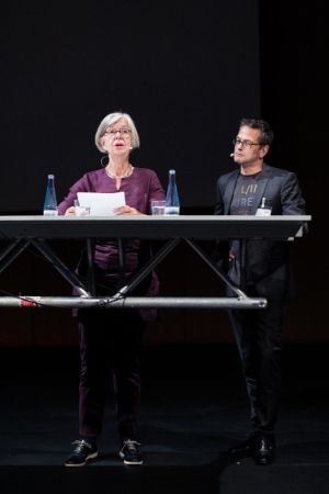 Laudatory speech for "Tram 83": jurors Verena Auffermann, Jens Hillje. 9th Internationaler Literaturpreis: Celebration of the Shortlist & Award Ceremony