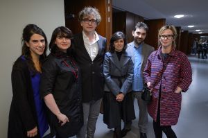 Left: Sonja Oehler, Paz Guevara, Bernd Scherer, Nida Ghouse, Anselm Franke, Antonia Majaca. Parapolitics: Cultural Freedom and the Cold War
Exhibition opening
Curated by Anselm Franke, Nida Ghouse, Paz Guevara and Antonia Majaca
Nov 2, 2017